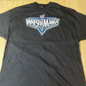 WWE wrestlemania 22 Chicago‎ 4/2/06 2XL black T-shirt Double-Sided NOS